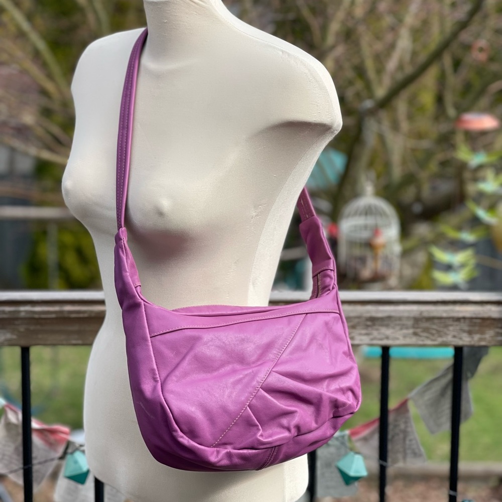 Vintage purple leather bag